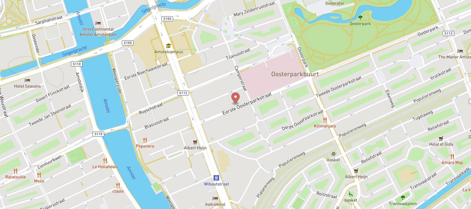 Blokker Amsterdam Eerste Oosterparkstraat map