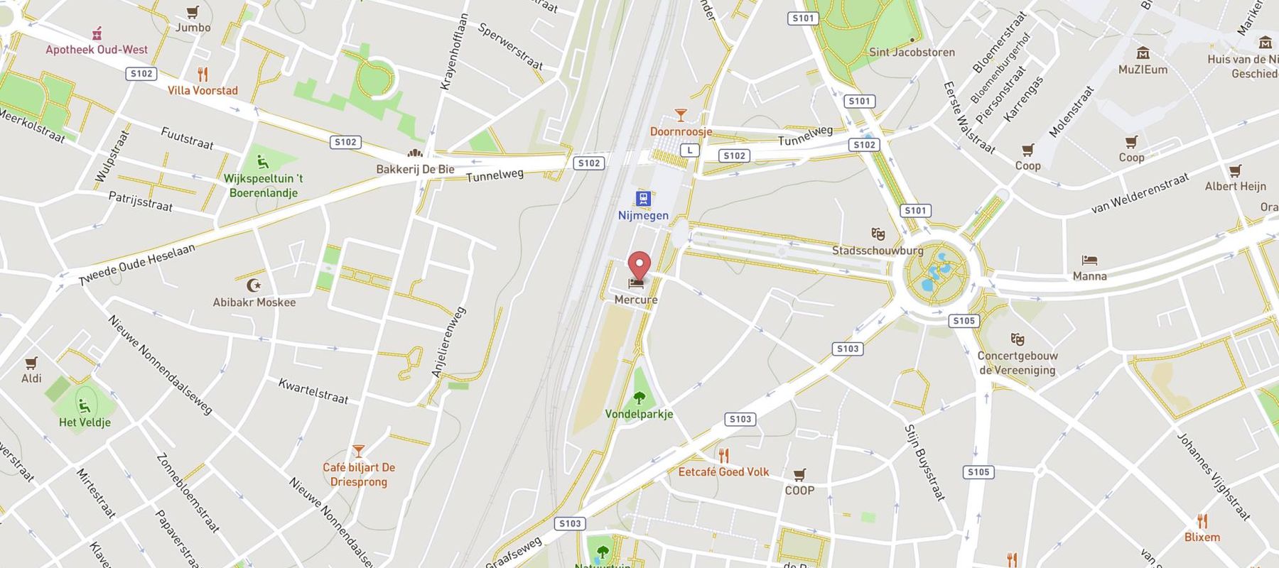 Mercure Hotel Nijmegen Centre map