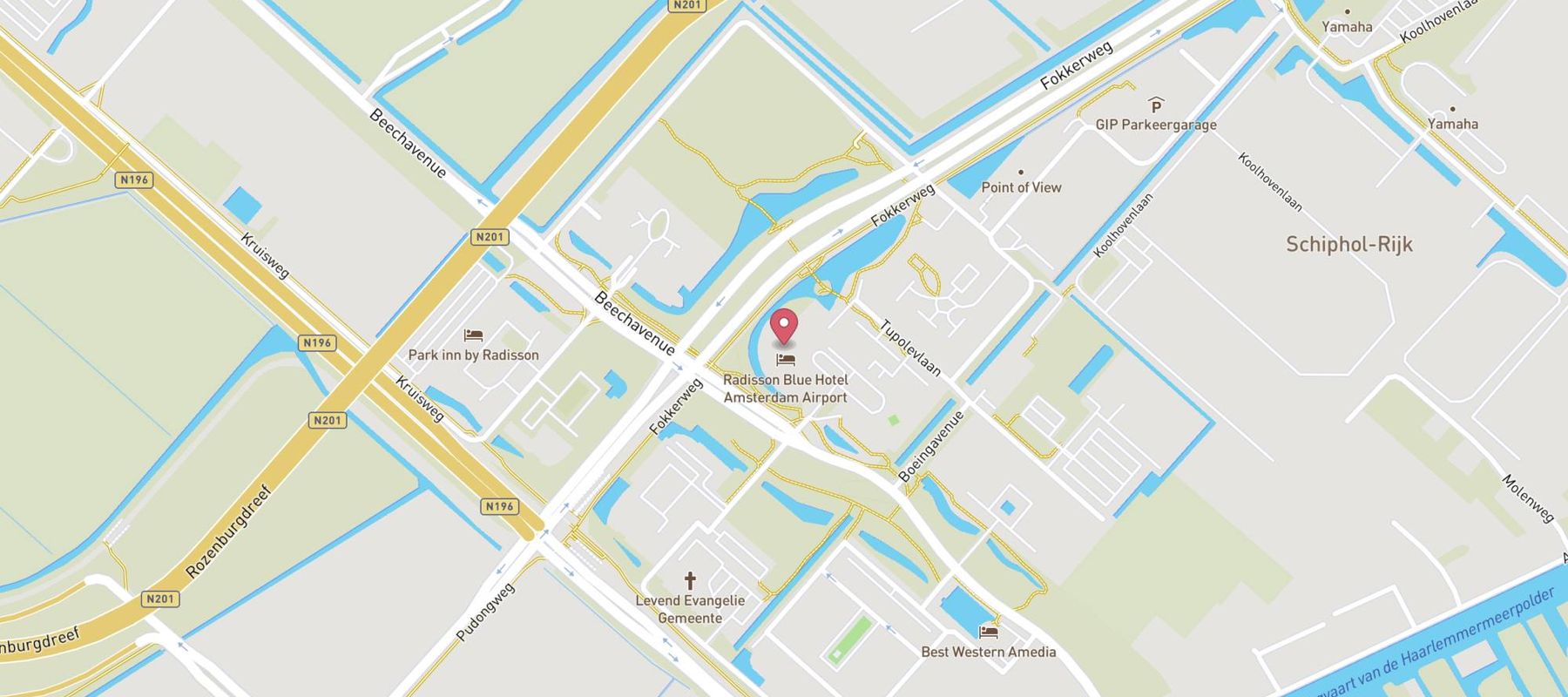 Radisson Blu Hotel Amsterdam Airport Schiphol map