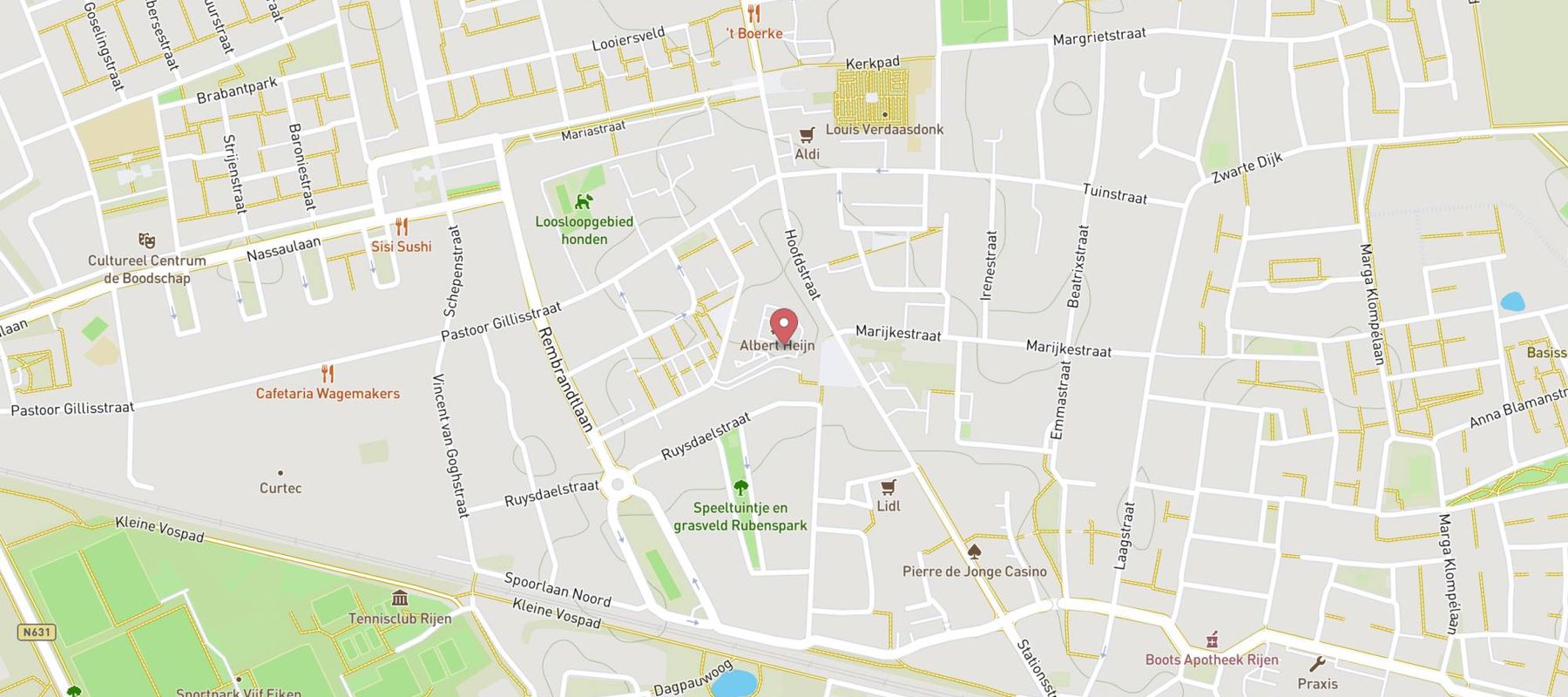 Shoeby - Rijen map