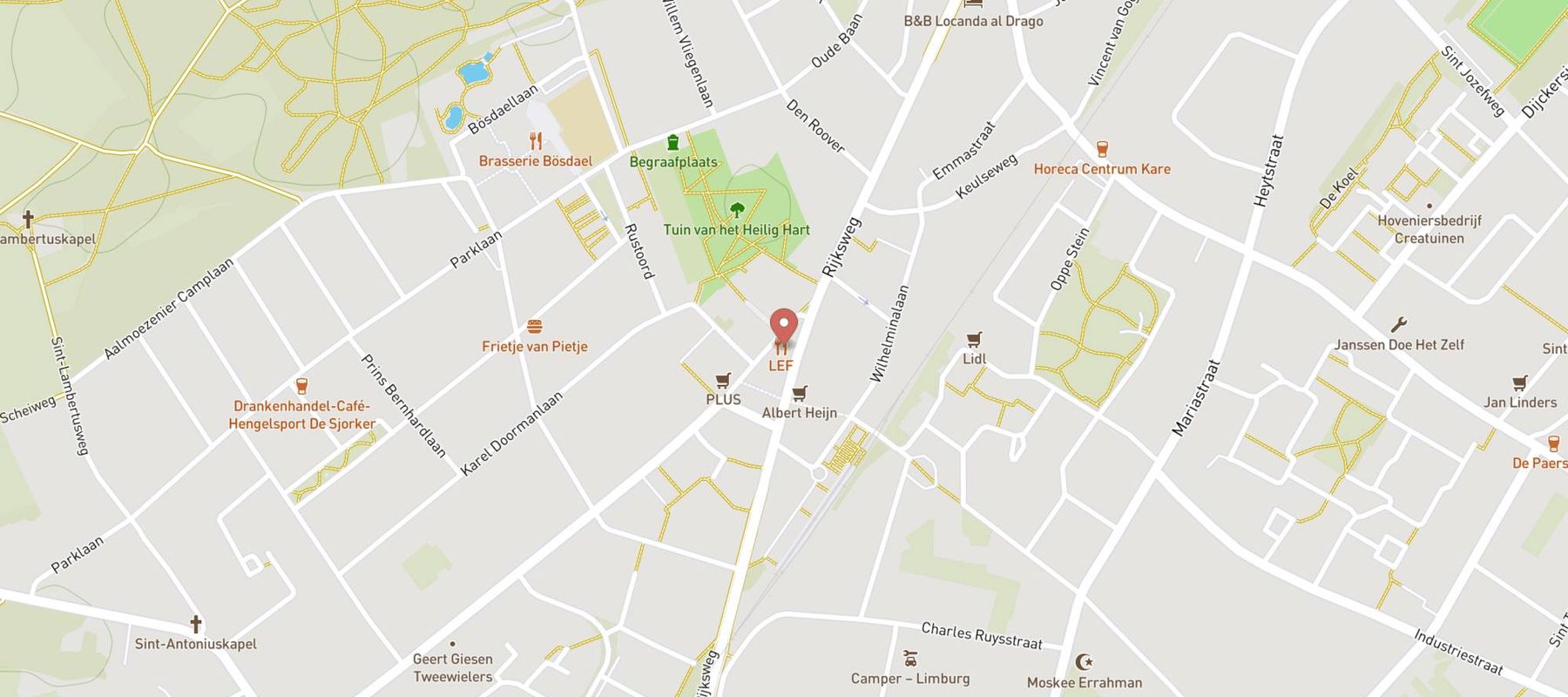Restaurant Lef Reuver map