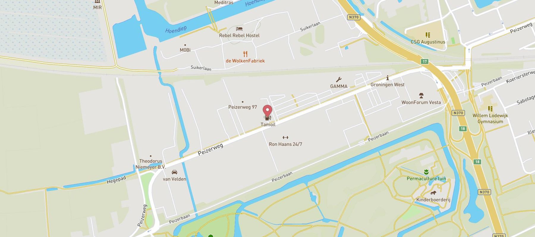 Tamoil Express Groningen Peizerweg map