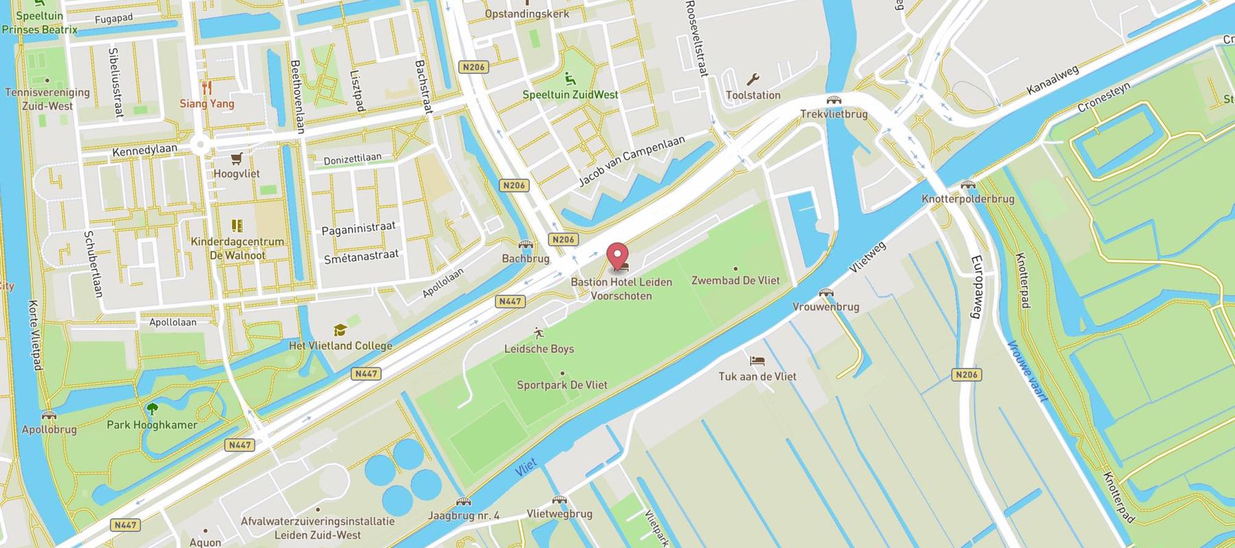 Bastion Hotel Leiden - Voorschoten map