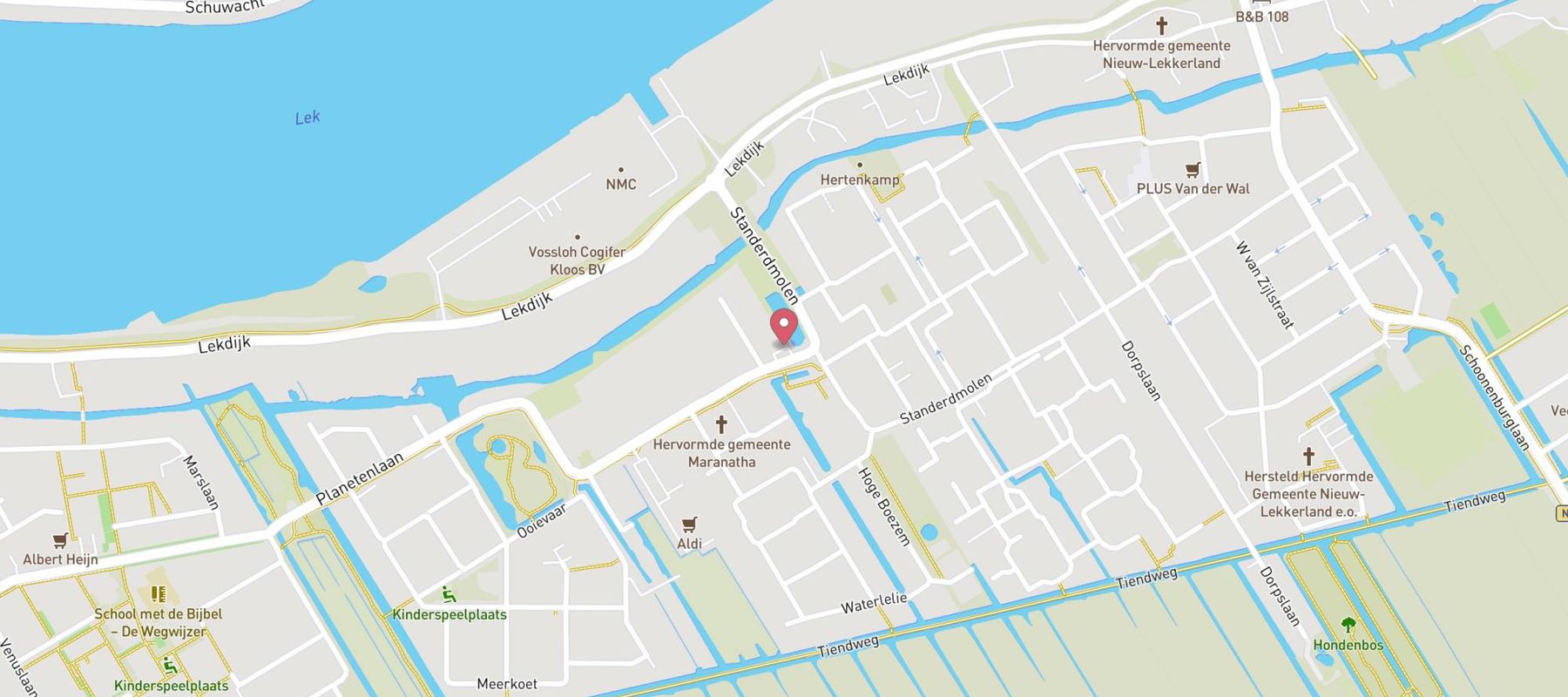 haan Express tankstation Nieuw-Lekkerland map