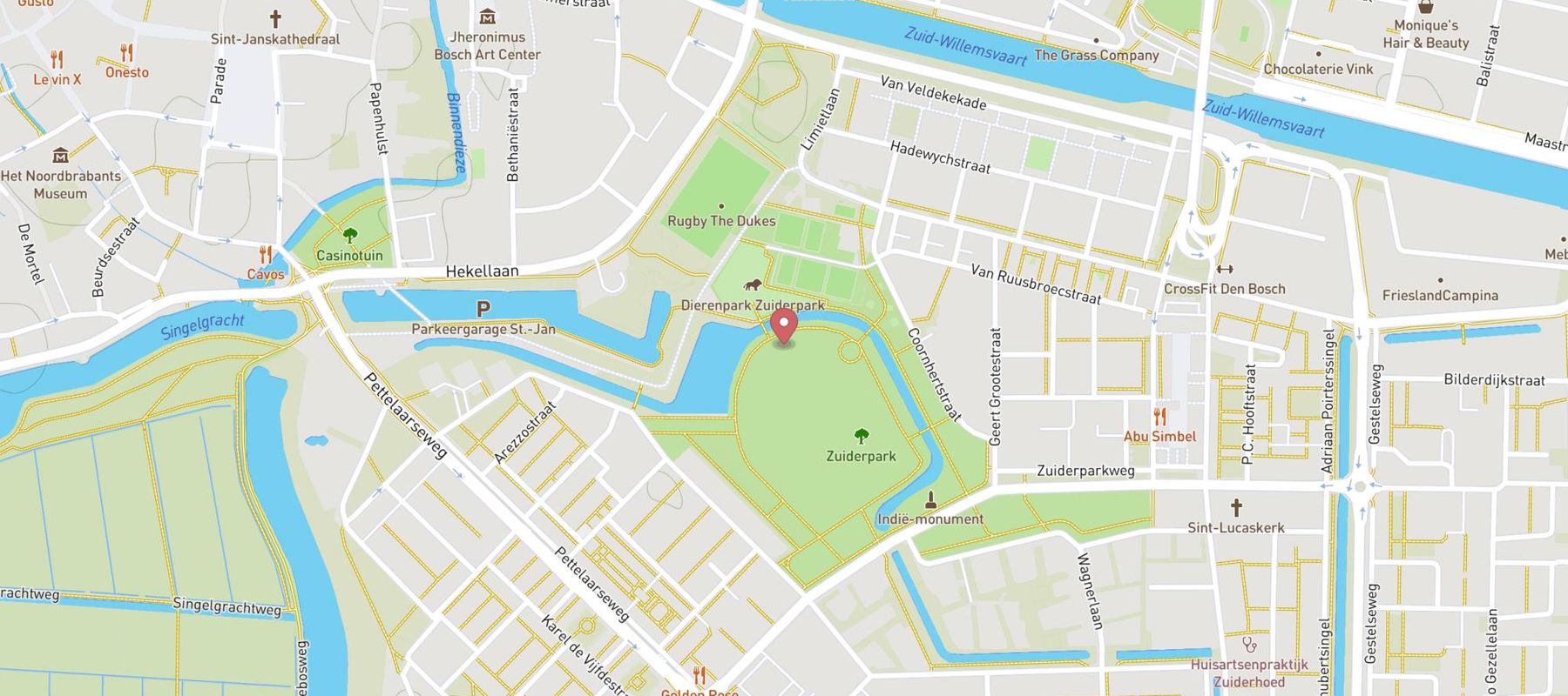 Zuiderpark Den Bosch map