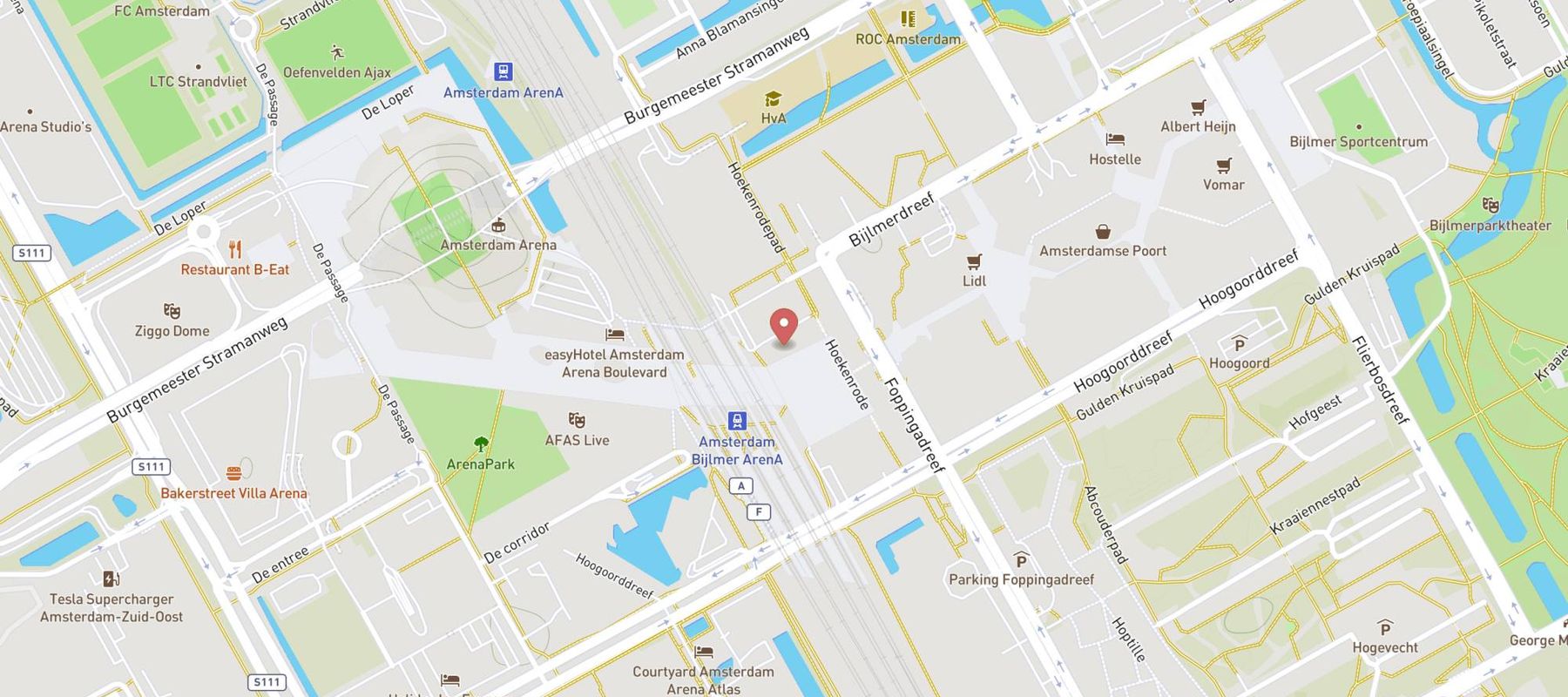 Hampton by Hilton Amsterdam / Arena Boulevard map
