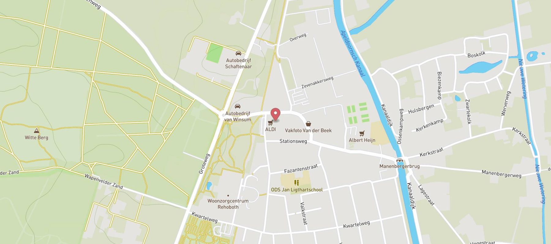 ALDI Wapenveld Stationsweg map