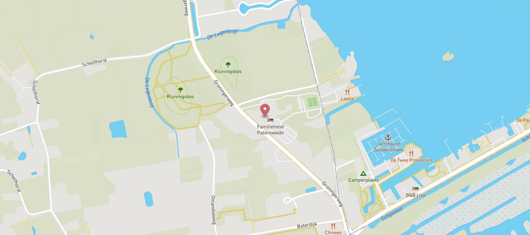 Fletcher Familiehotel Paterswolde map