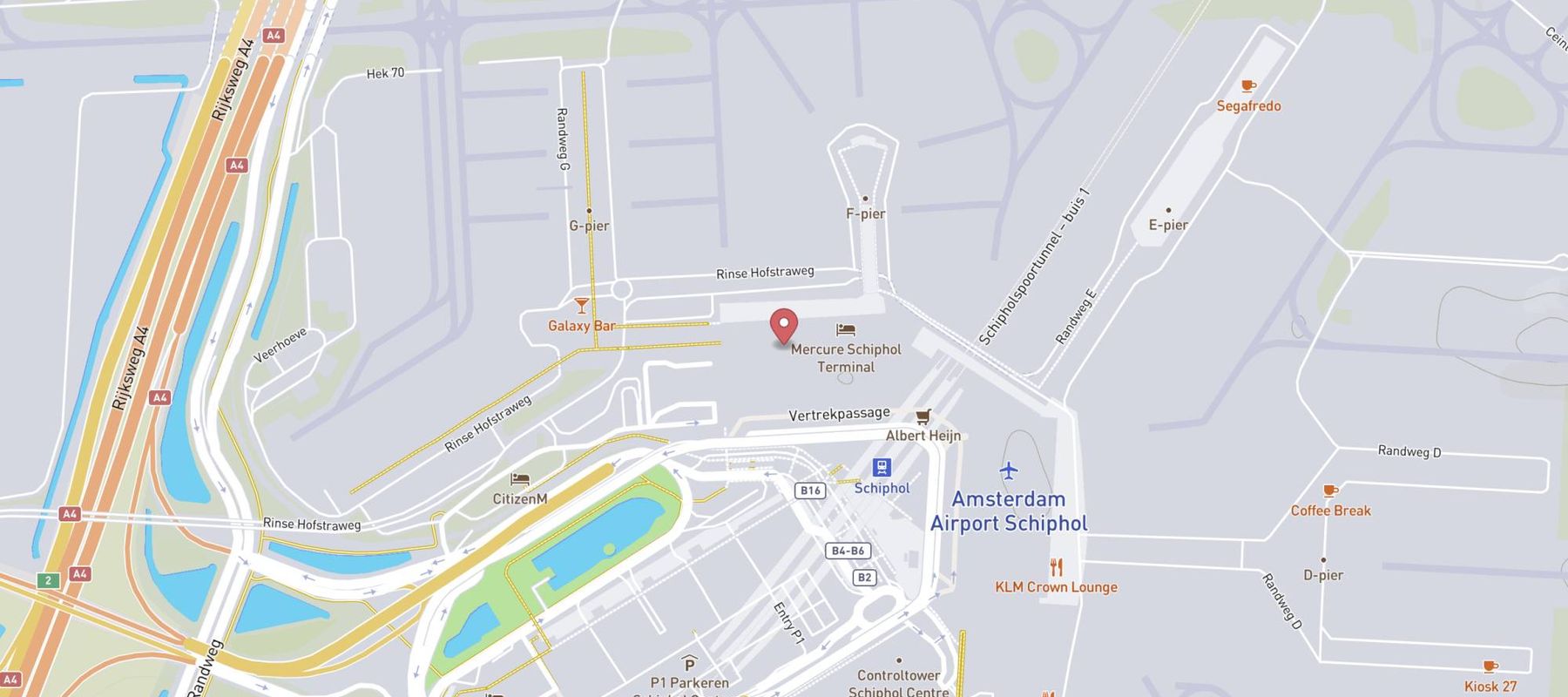 Mercure Hotel Schiphol map