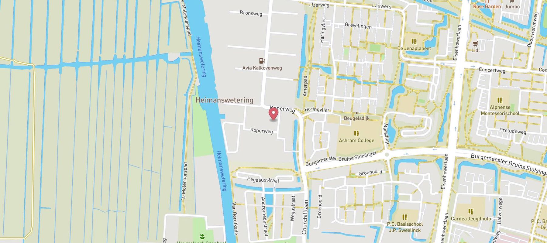 Hertz Autoverhuur - Alphen Aan De Rijn - Koperweg 2 HLE map