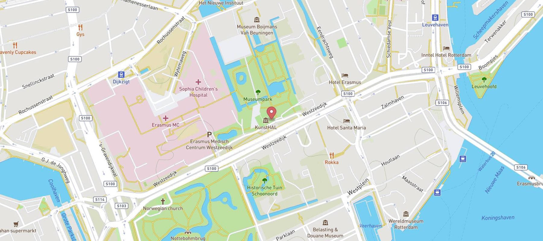Kunsthal Rotterdam map