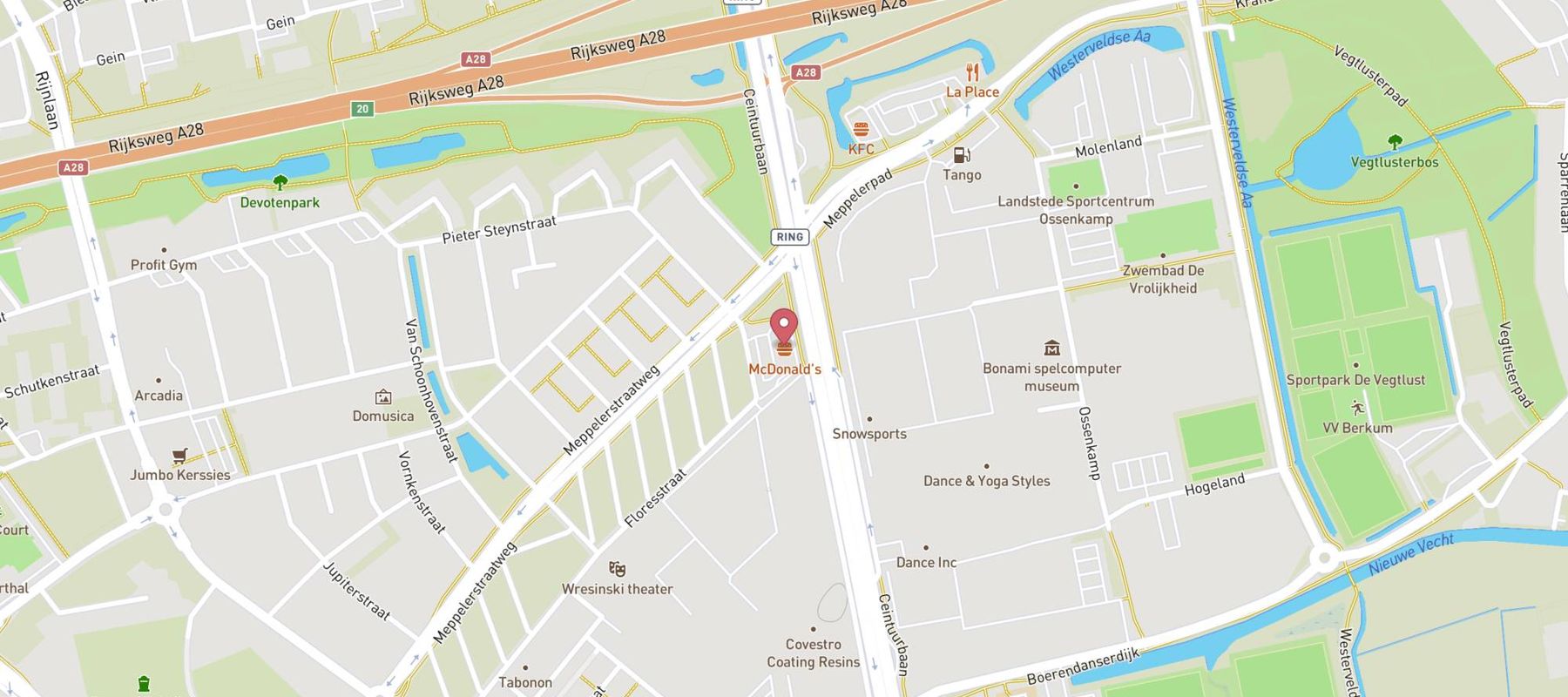 McDonald's Zwolle Noord map