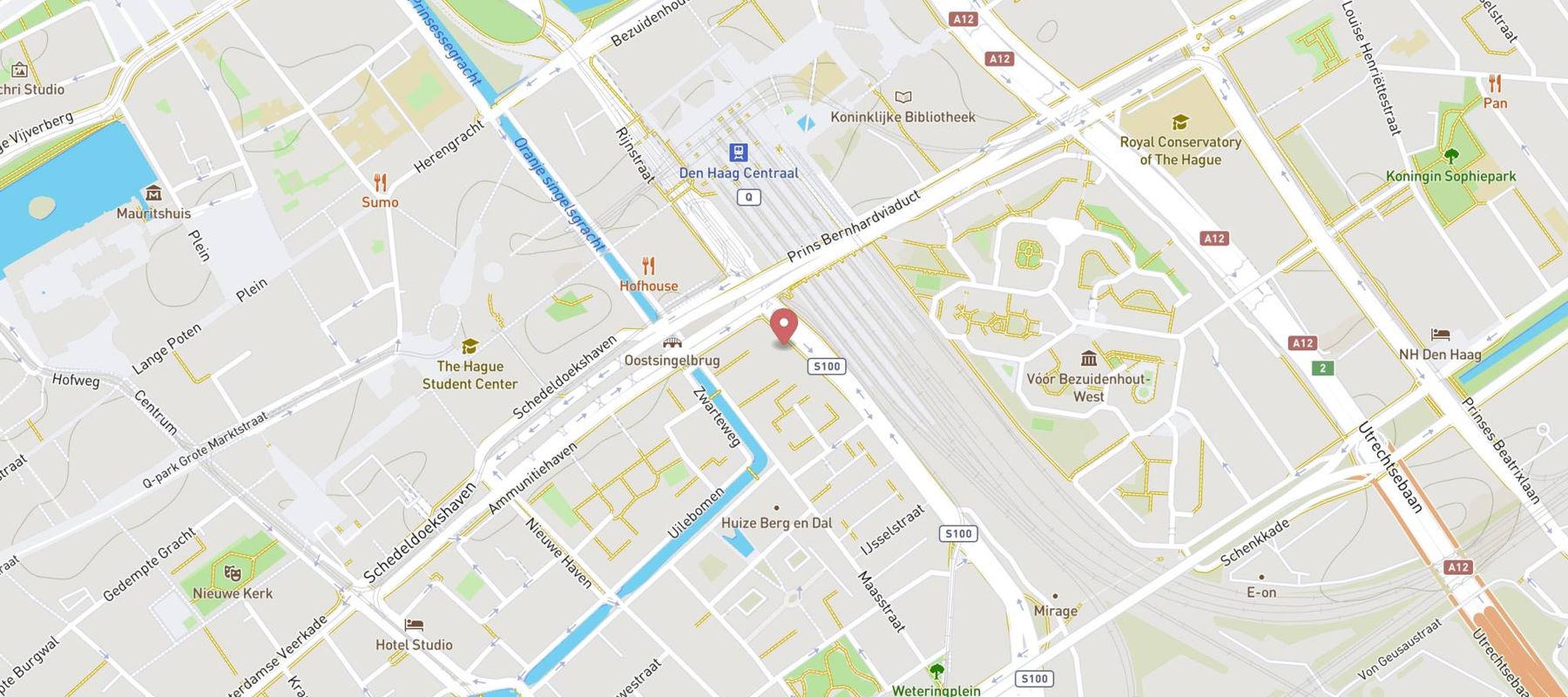 Hertz Autoverhuur - The Hague - Lekstraat 37 map