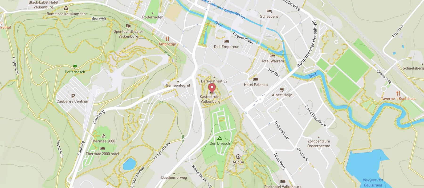 Kasteelruïne Valkenburg map
