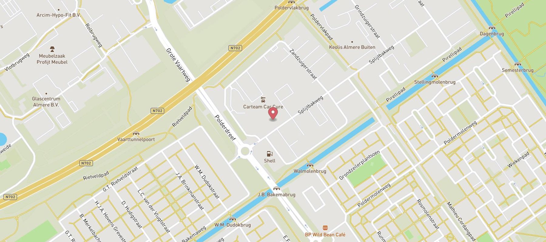 Loogman Carwash Almere - Wasstraat Almere map