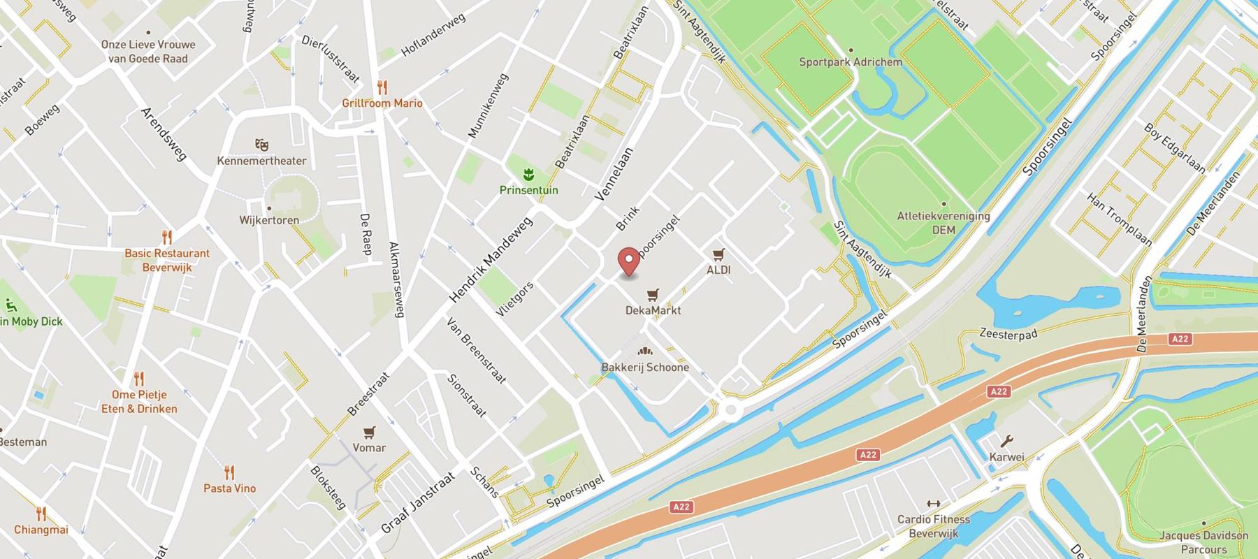 DekaMarkt World of Food Beverwijk map