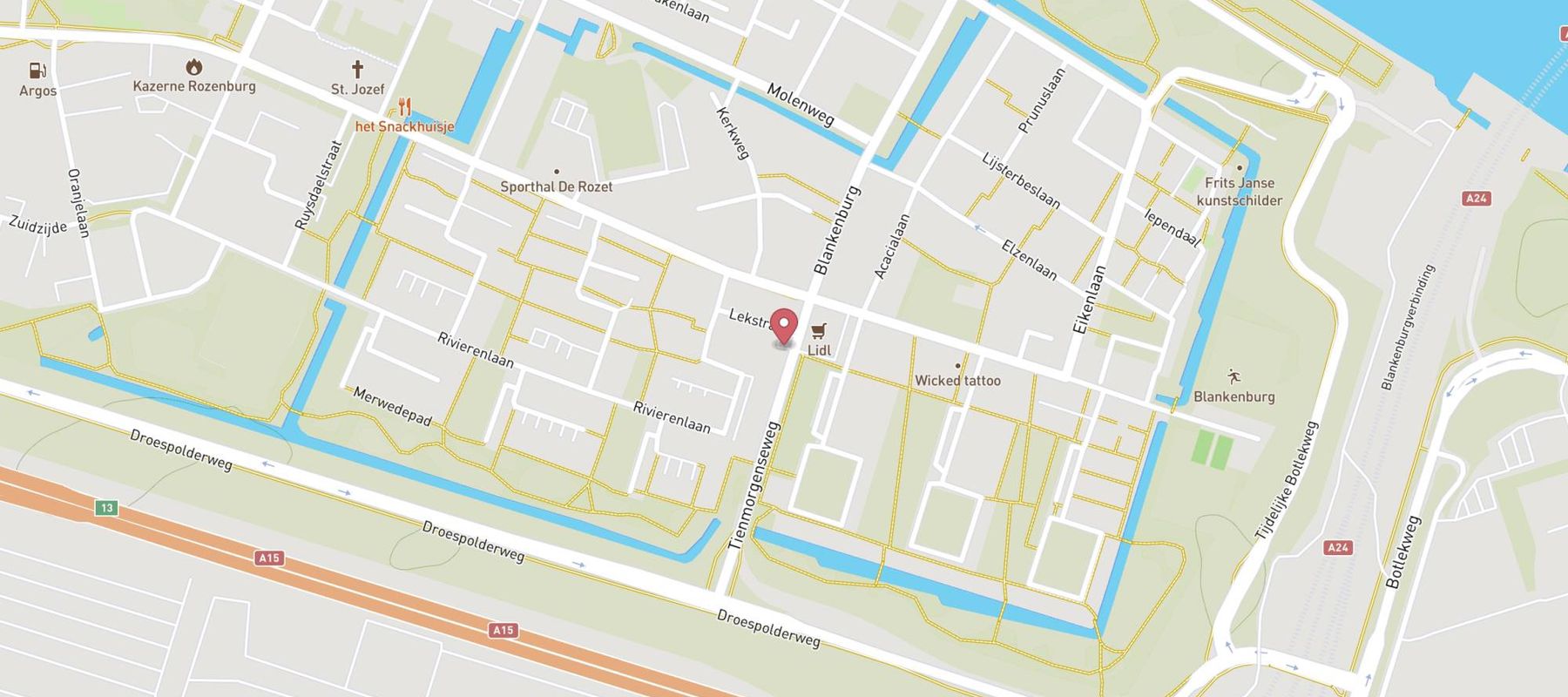 Argos Rozenburg, Tienmorgenseweg map