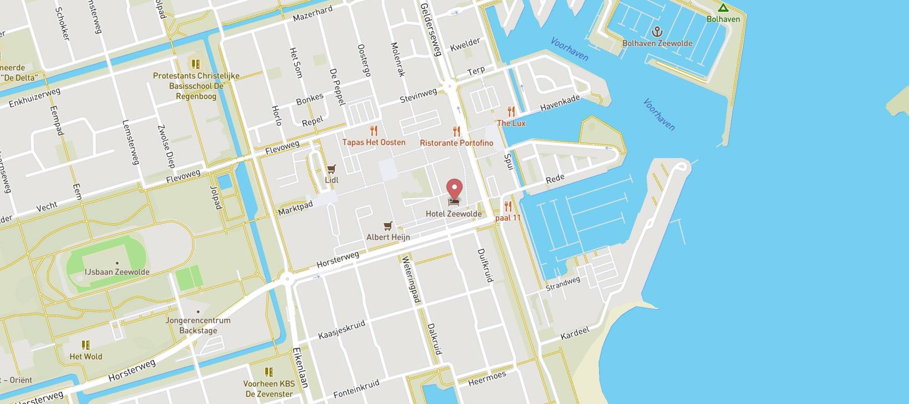 Hotel Flevo map