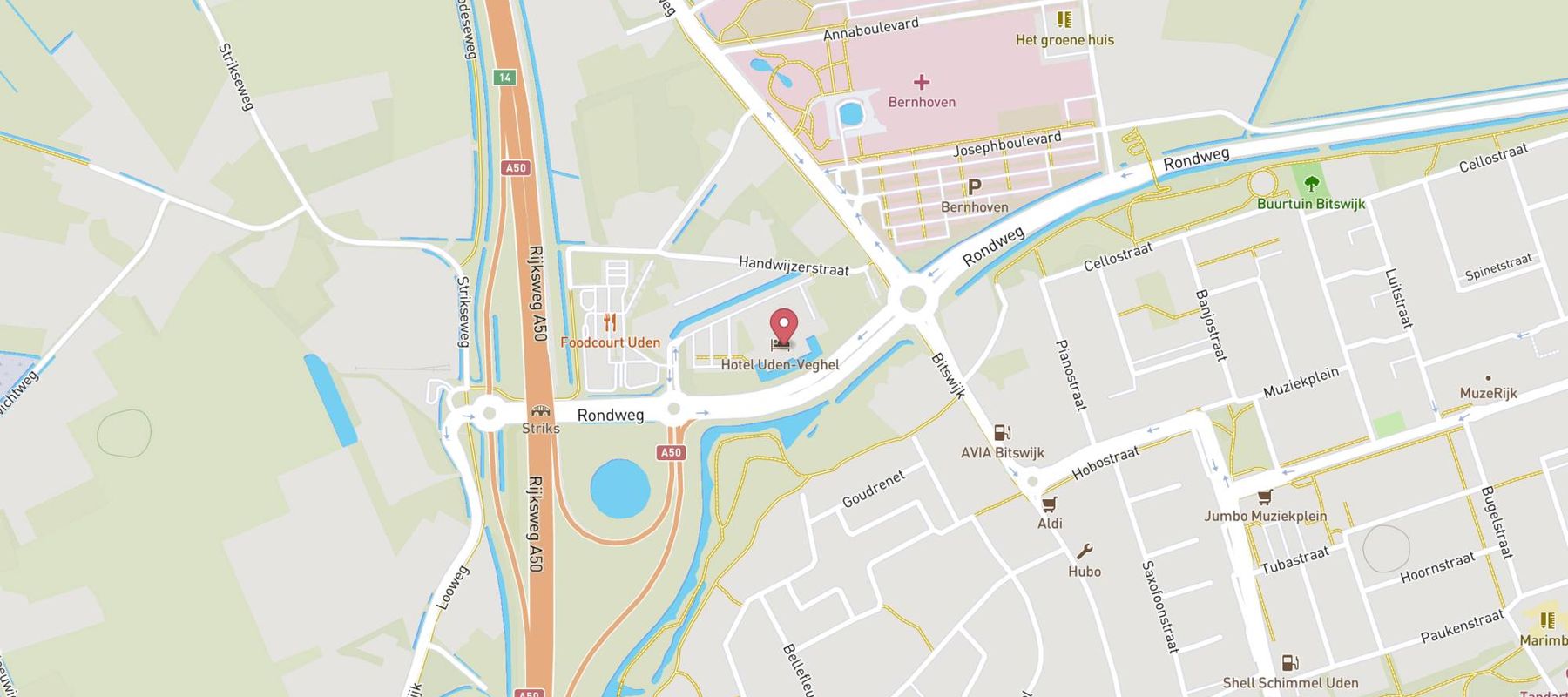 Van der Valk Hotel Uden - Veghel map