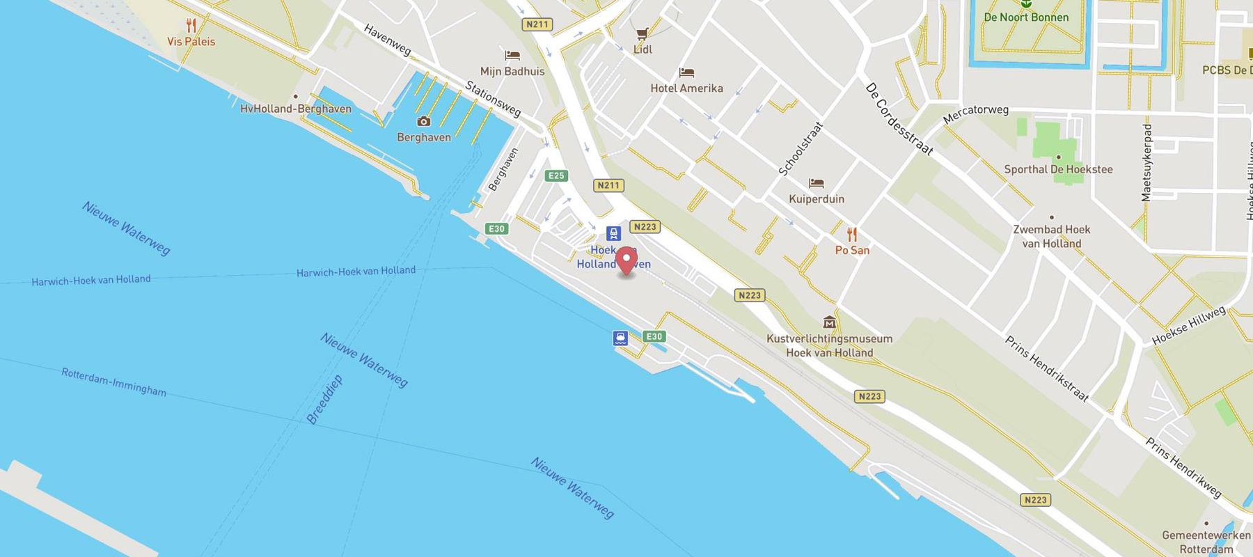 Hertz Autoverhuur - Hoek Van Holland - Stena Line Bv Ferry Terminal map