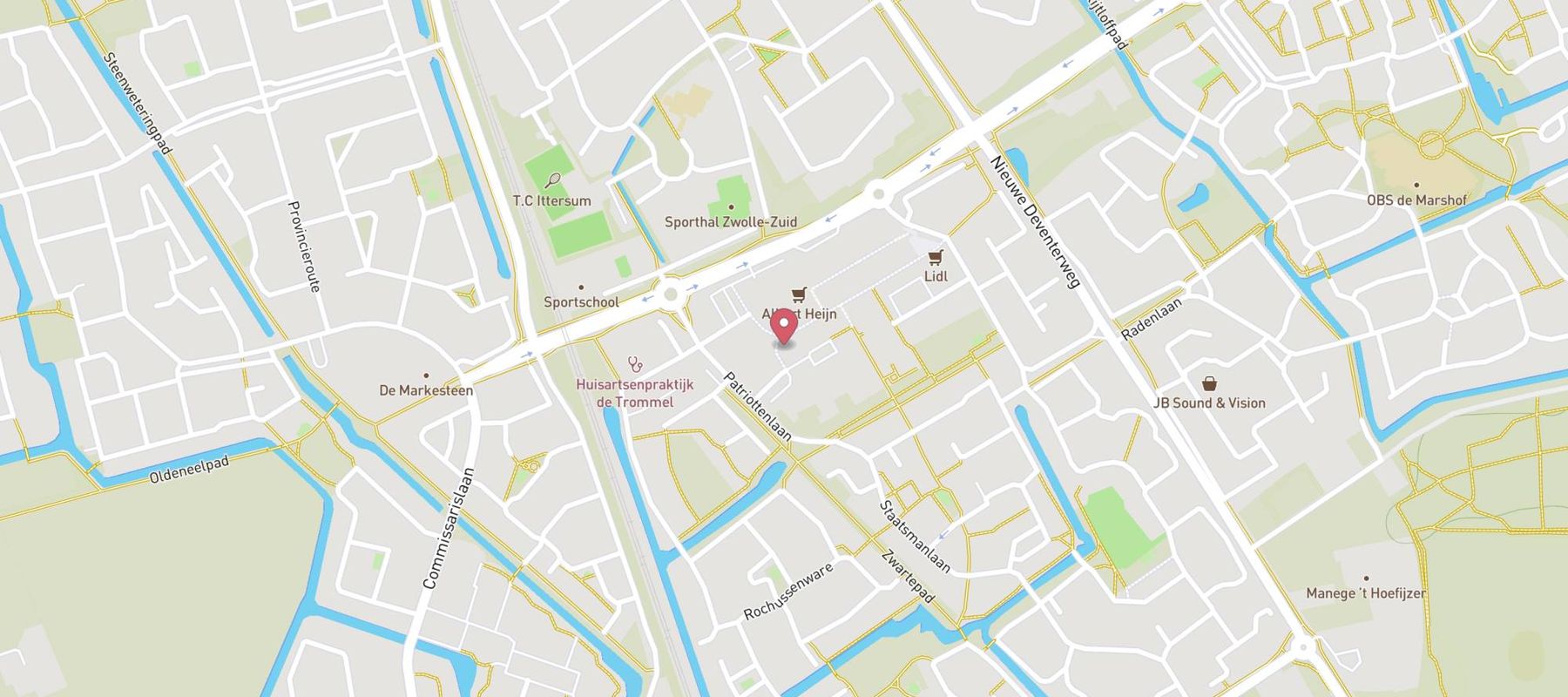 Pearle Opticiens Zwolle - Zuid map