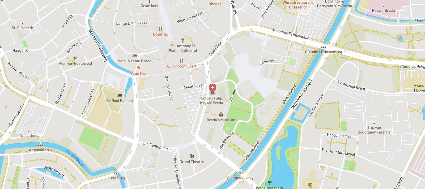 Hotel Keyser Breda map