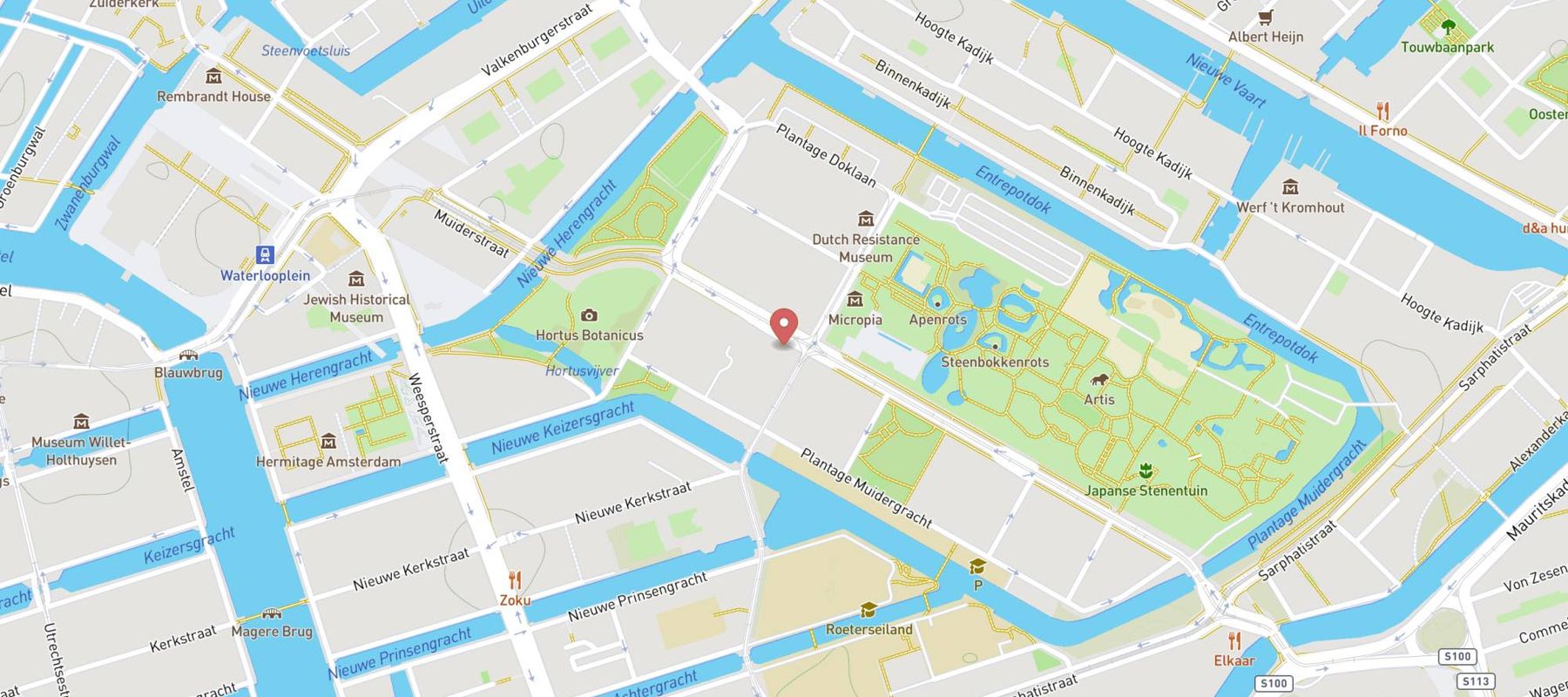 Hotel Park Plantage map