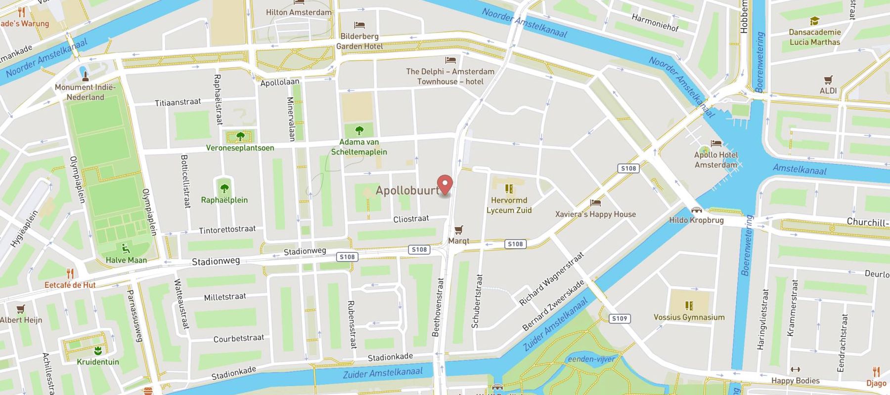 Blokker Amsterdam Beethovenstraat map