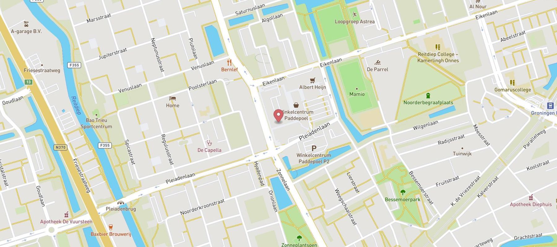 Hans Anders Groningen Winkelcentrum Paddepoel map