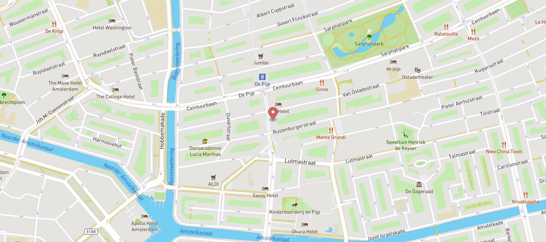 Kellys Expat Shopping Amsterdam map