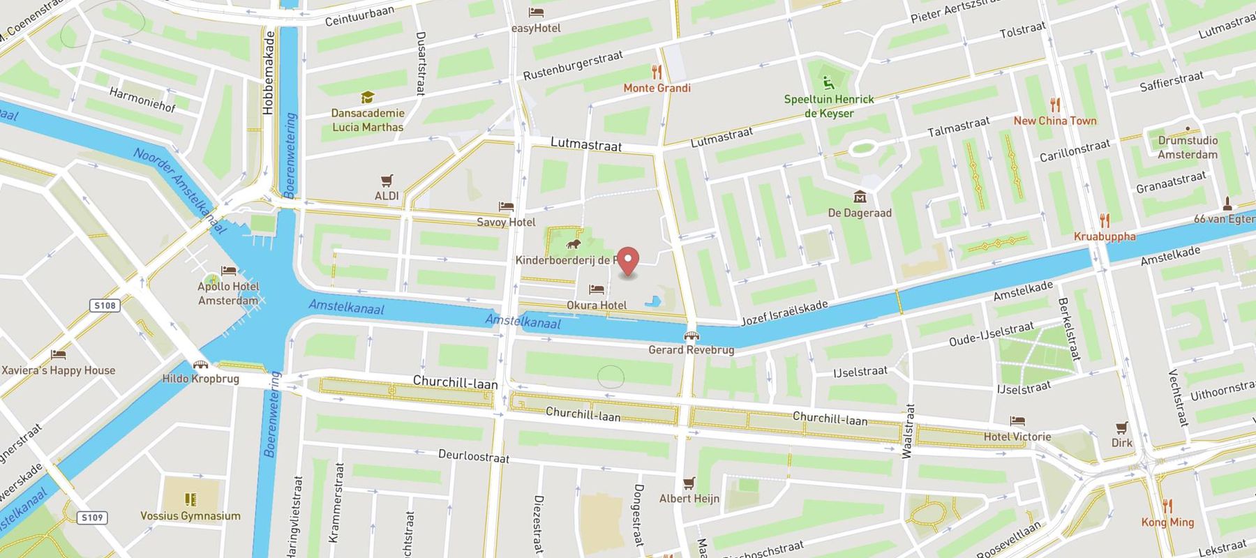 Hotel Okura Amsterdam map