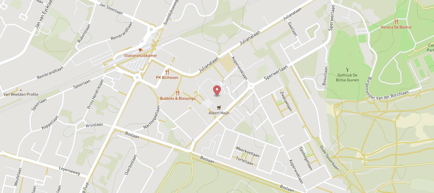 Pearle Opticiens Bilthoven map