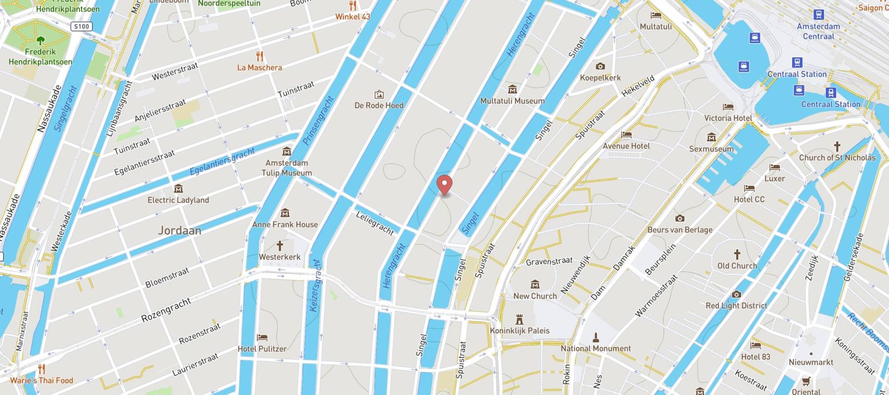 The Times Hotel in Amsterdam map
