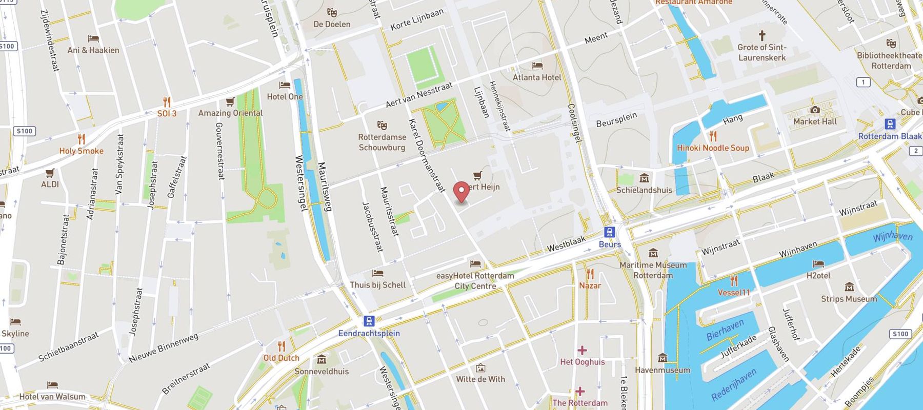 Pearle Opticiens Rotterdam - Karel Doorman map