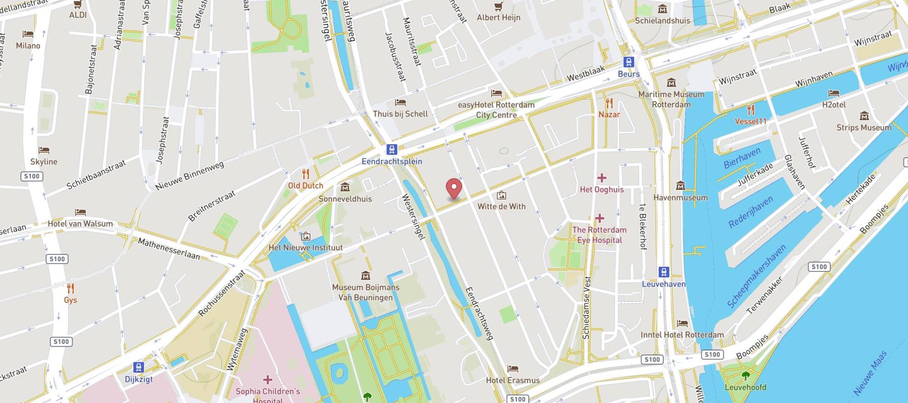 wagamama Rotterdam map