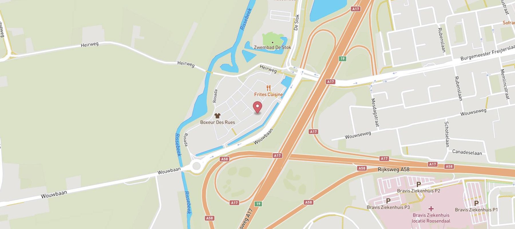 BOSS Outlet Roosendaal map