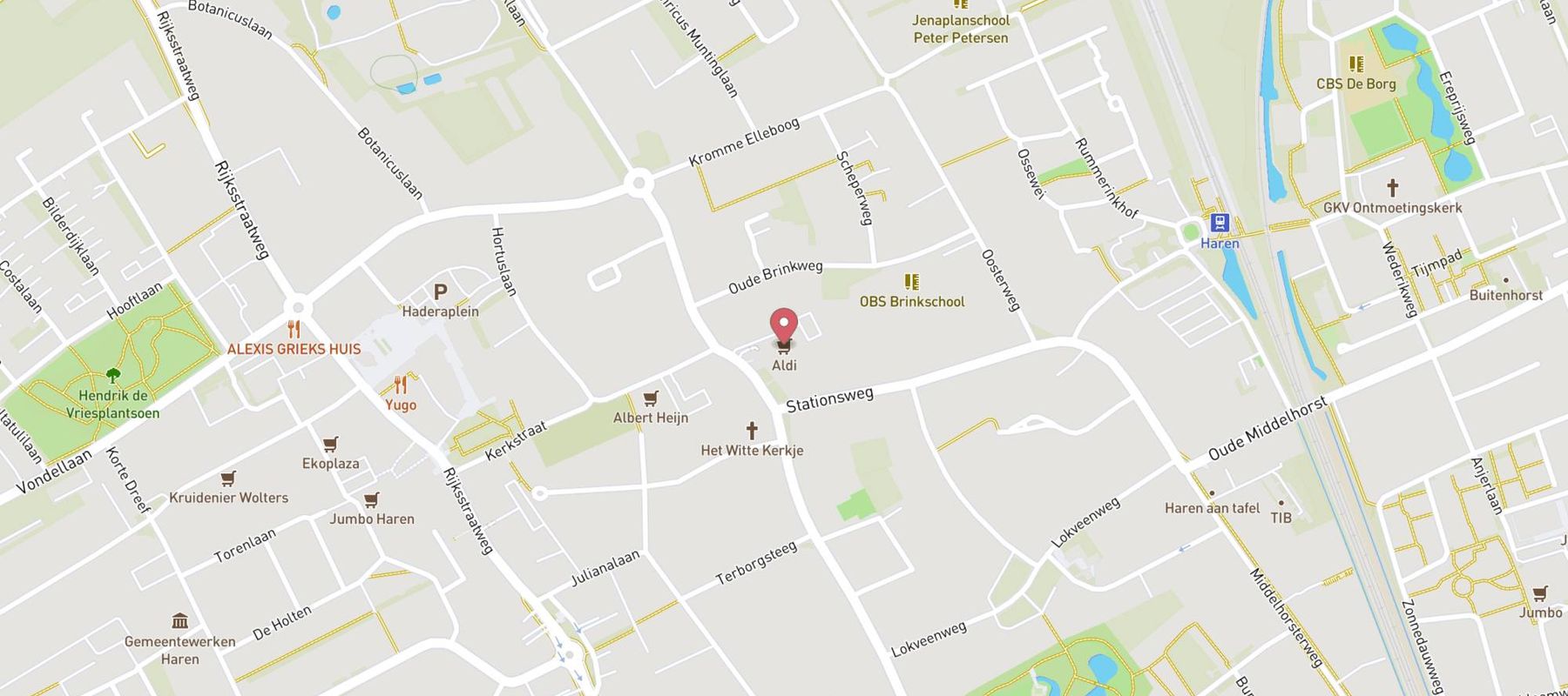 ALDI Haren Jachtlaan map
