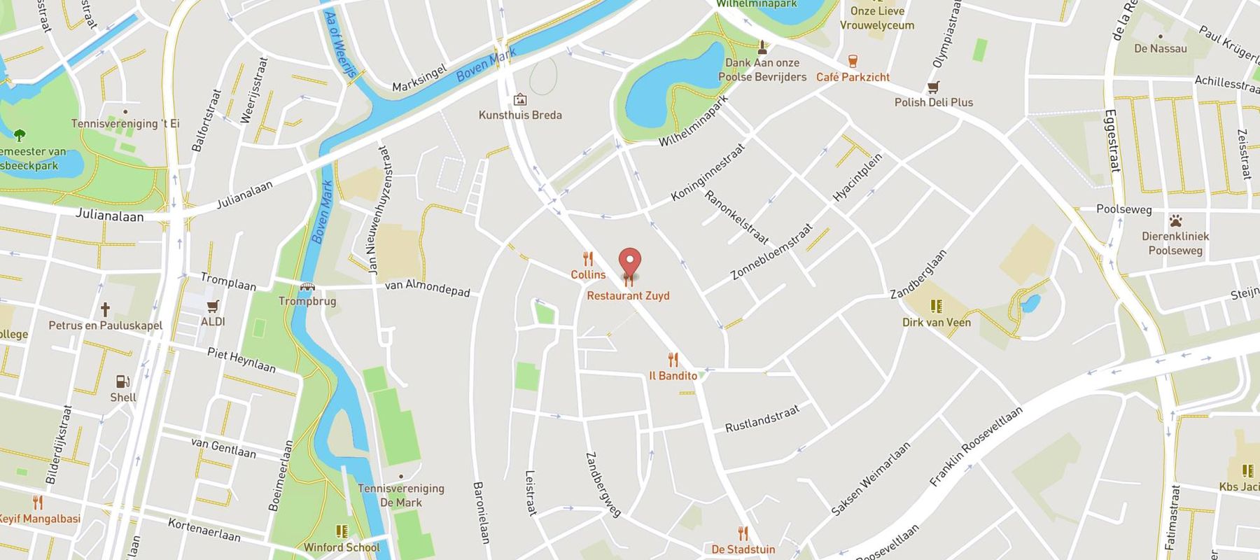Restaurant Zuyd map