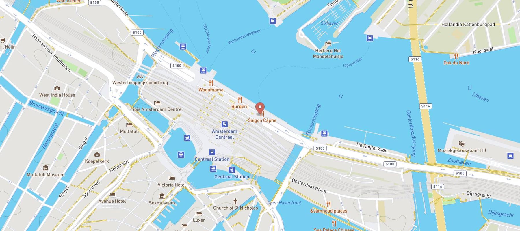 SIXT Autoverhuur Amsterdam Centraal Station map