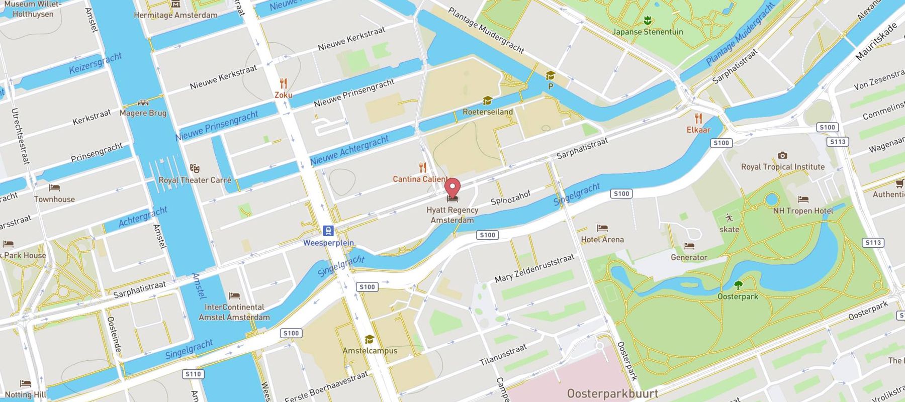 Hyatt Regency Amsterdam map