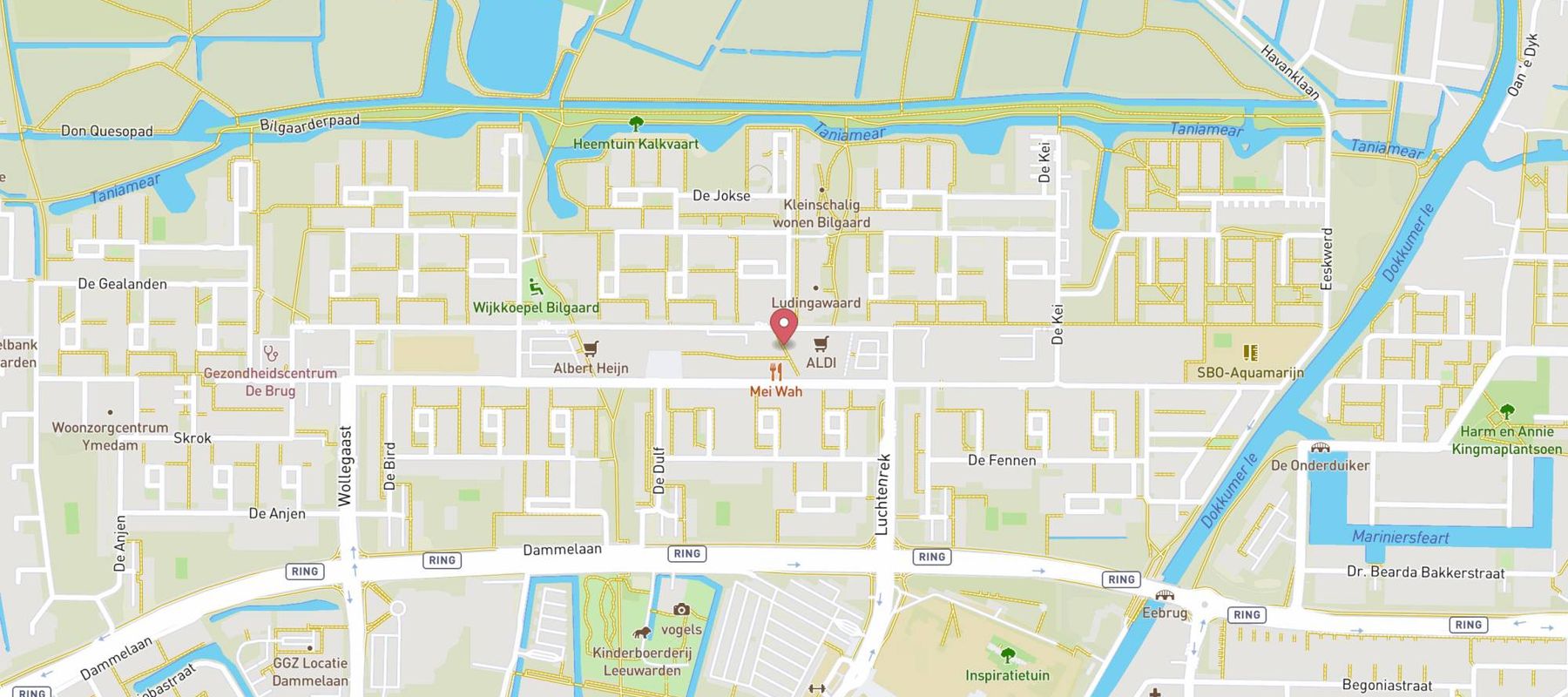 HEMA Leeuwarden-Bilgaard map