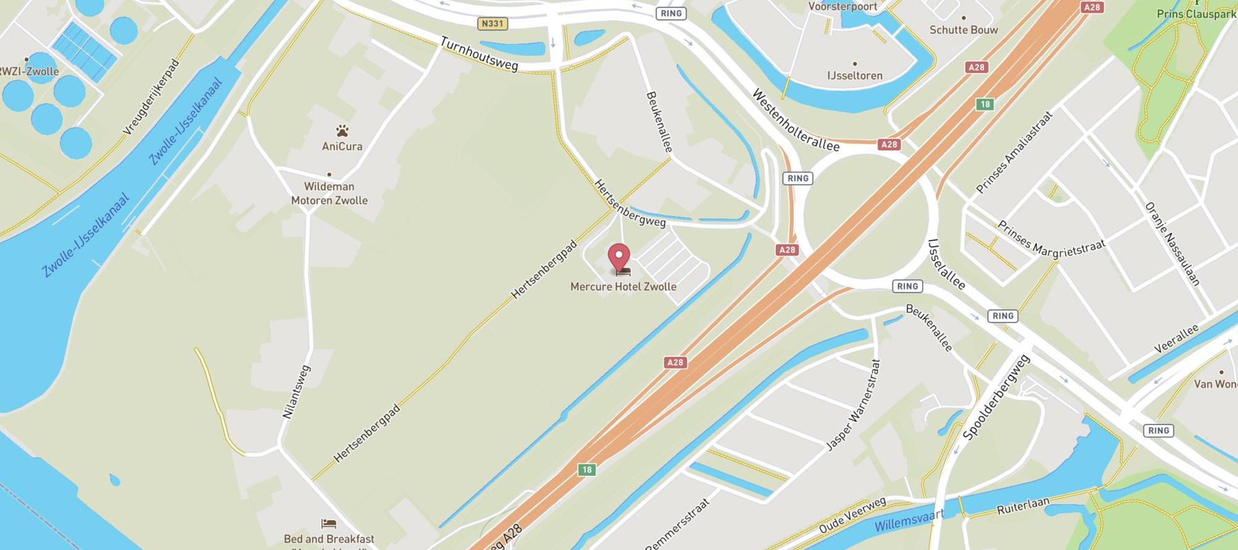 Mercure Hotel Zwolle map