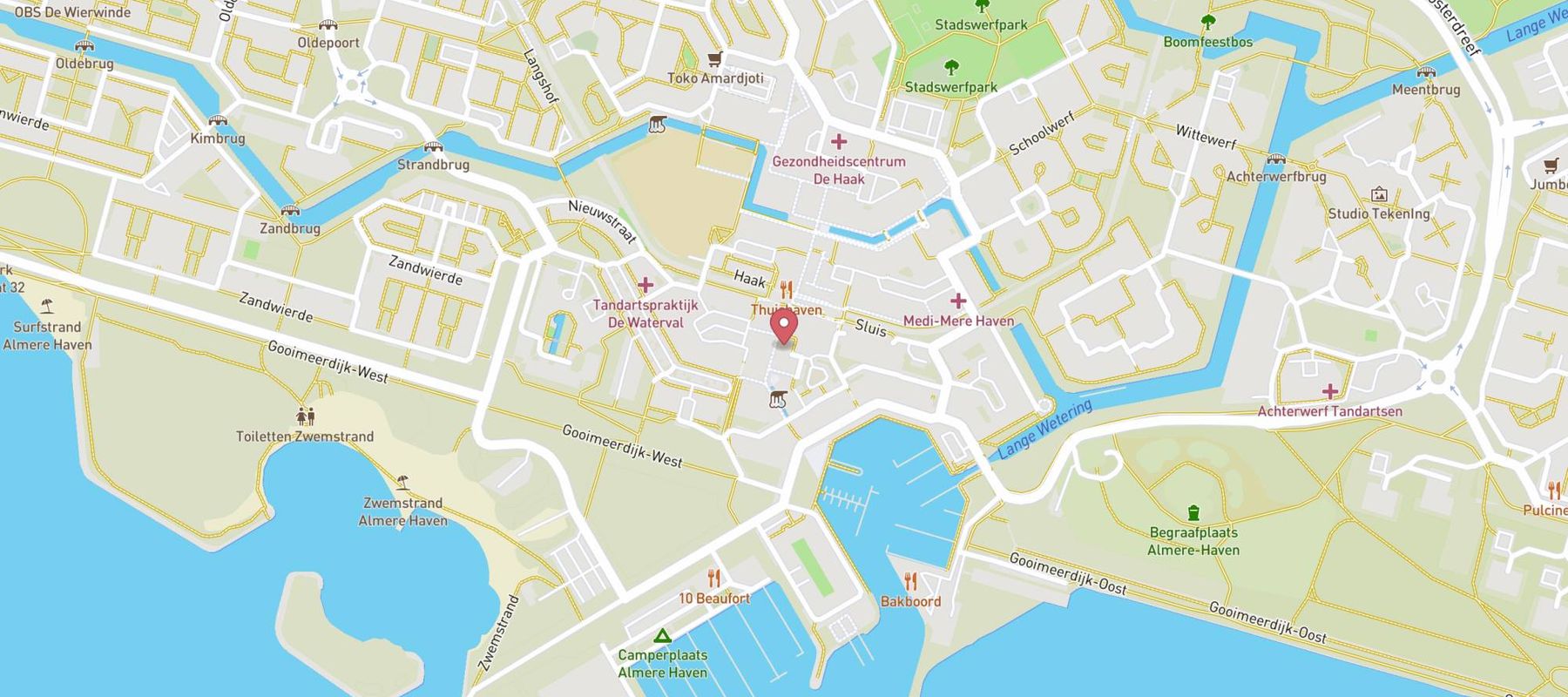 Pearle Opticiens Almere Haven map