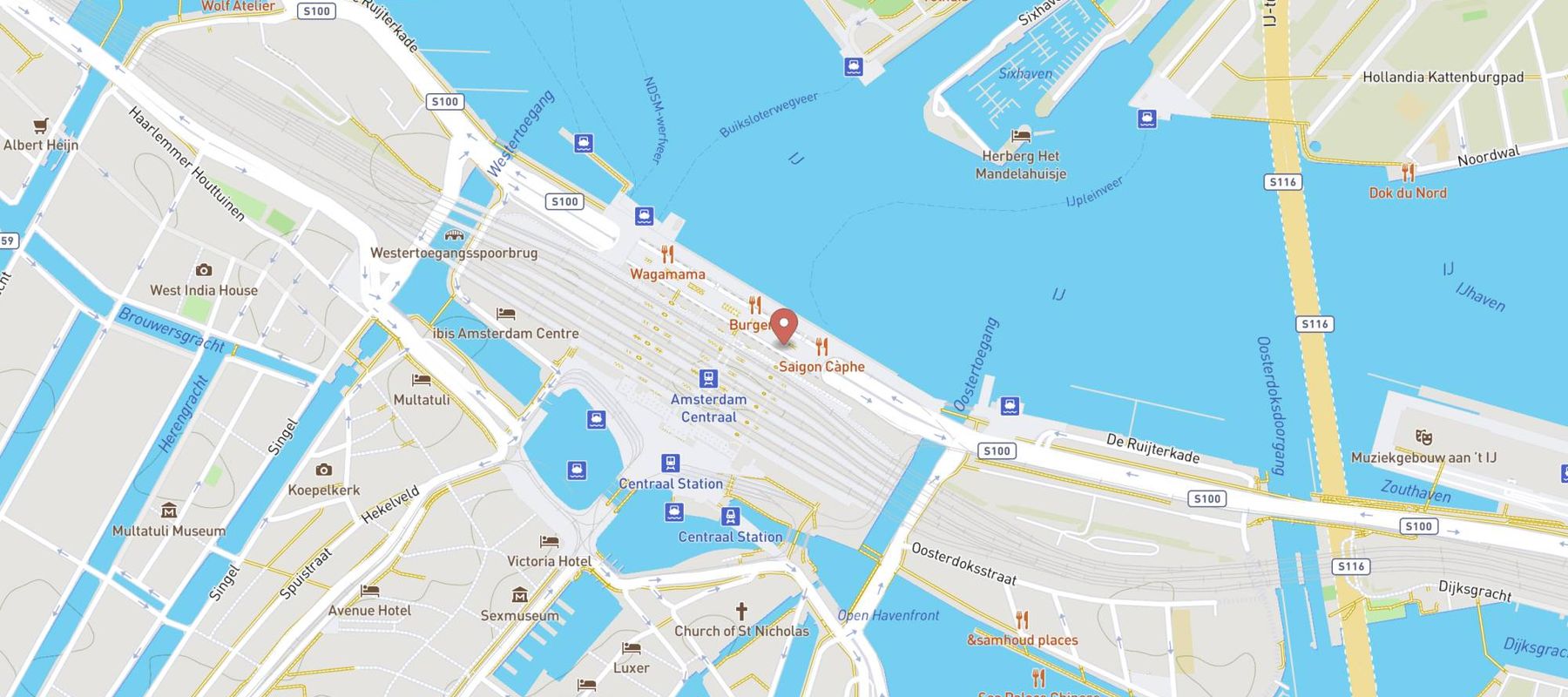 Volkslust Amsterdam Centraal map