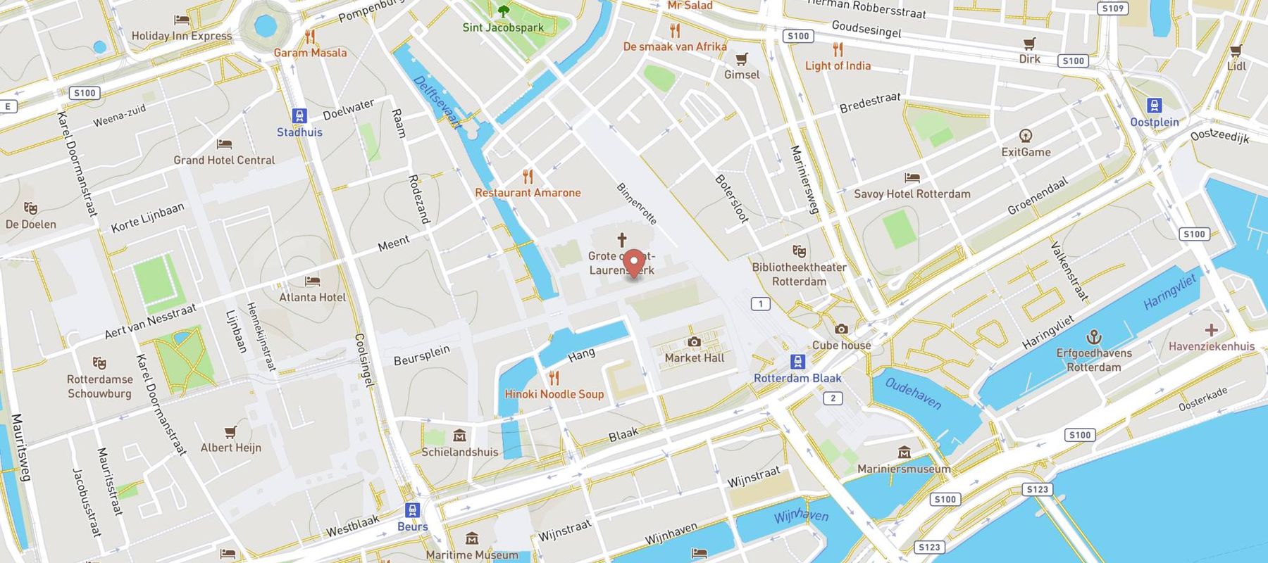 Hans Anders Opticien Rotterdam Hoogstraat map