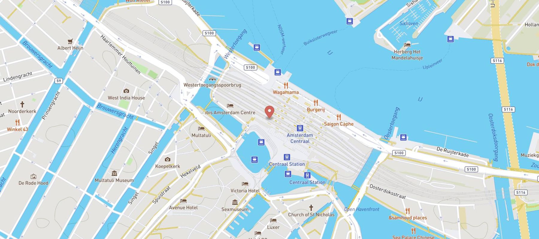 HEMA Centraal station Amsterdam map