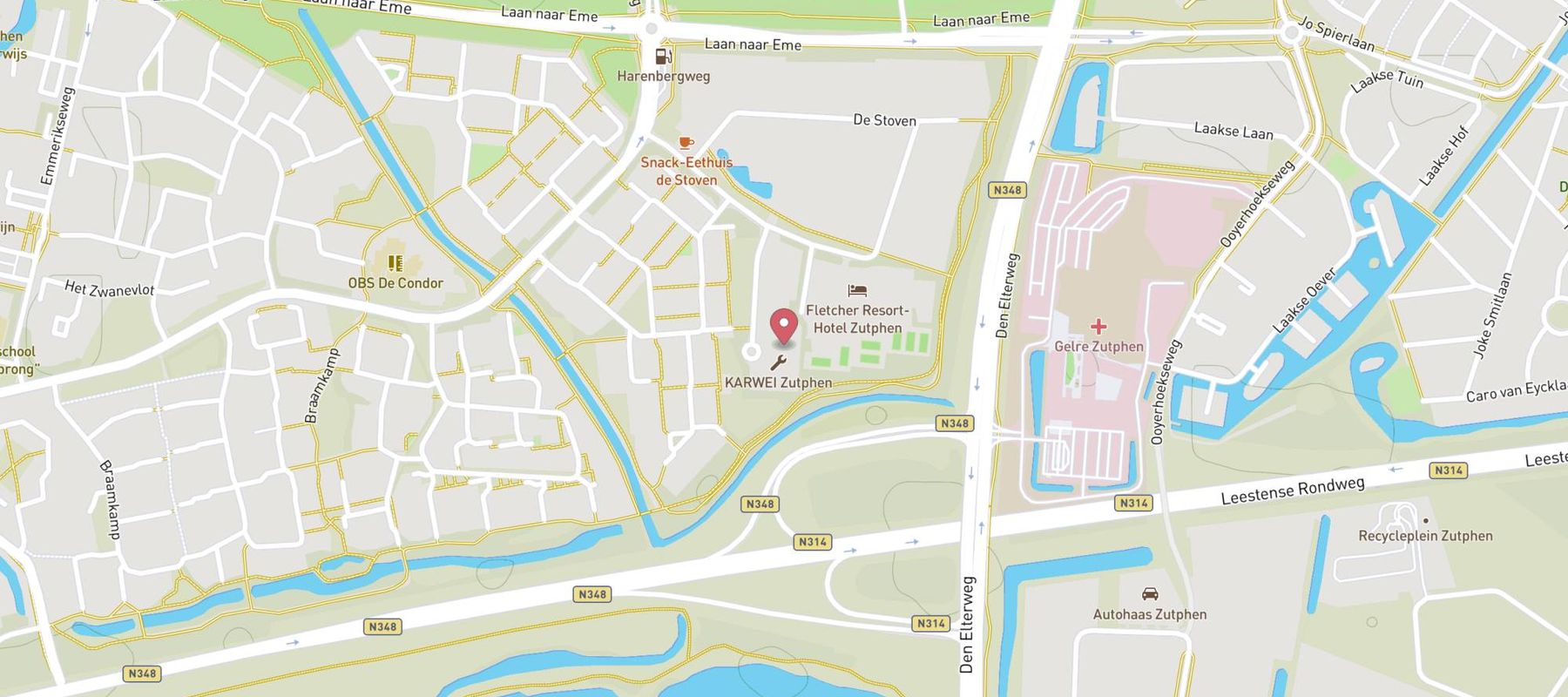 Karwei bouwmarkt Zutphen map