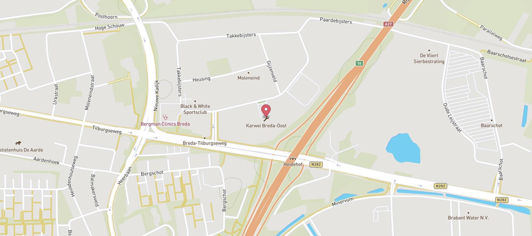 Karwei bouwmarkt Breda-Oost map