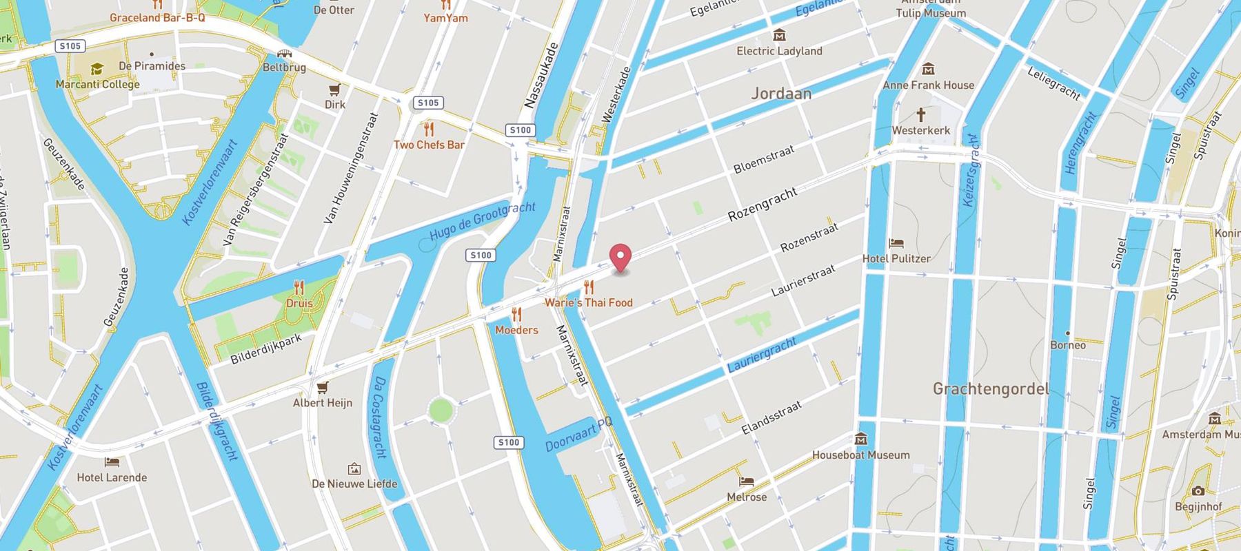 La Maison Amsterdam map
