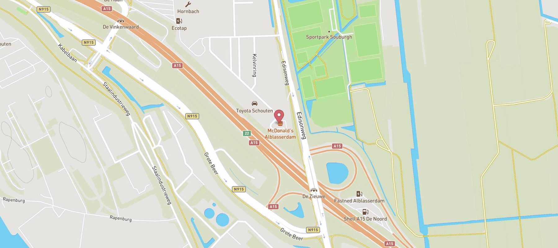 McDonald's Alblasserdam map